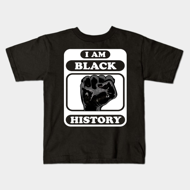 proud black fist Kids T-Shirt by TeeStreet